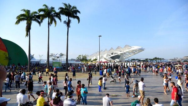 Boulevard Olímpico um dos principais locais turísticos durante os Jogos Olímpicos no Rio, que atraiu minlhares de visitantes - Sputnik Brasil