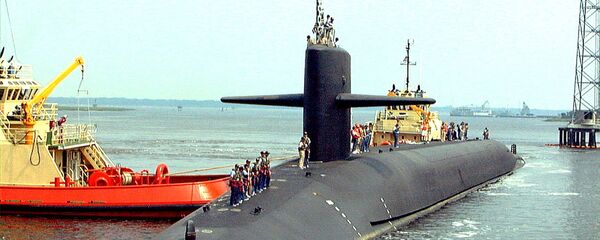 Submarino nuclear norte-americano USS Louisiana na base naval de submarinos Kings Bay (foto de arquivo) - Sputnik Brasil