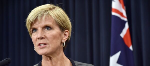 A minsitra das Relações Exteriores da Austrália, Julie Bishop A minsitra das Relações Exteriores da Austrália, Julie Bishop - Sputnik Brasil