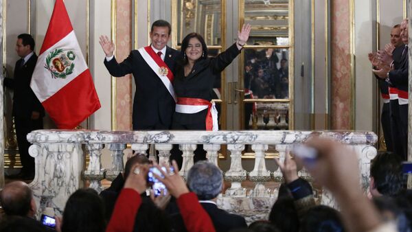 Ollanta Humala e Ana Jara, presidente e premiê do Peru. - Sputnik Brasil