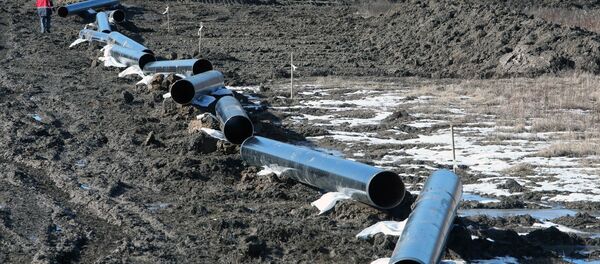 Construção de gasoduto na região de Kaliningrado, Rússia (foto de arquivo) - Sputnik Brasil