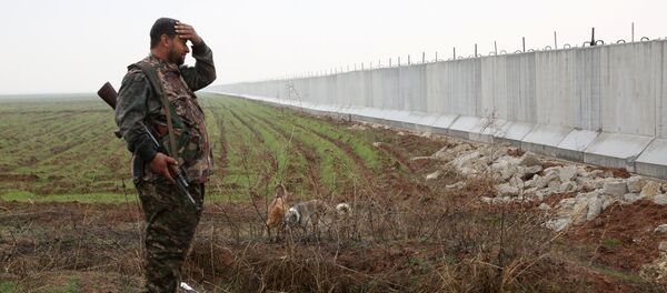 Muro na fronteira entre a Turquia e Síria - Sputnik Brasil