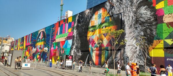 Mural de Eduardo Kobra na Zona Portuária do Rio - Sputnik Brasil