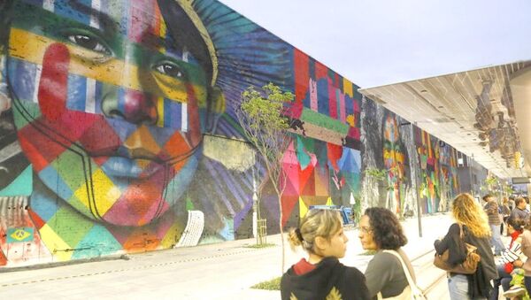 Grafite de Eduardo Kobra na zona portuaria do Rio entra para o Guinness - Sputnik Brasil