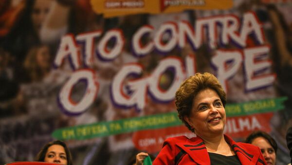 Presidente Dilma Rousseff em ato organizado na Casa de Portugal - Sputnik Brasil