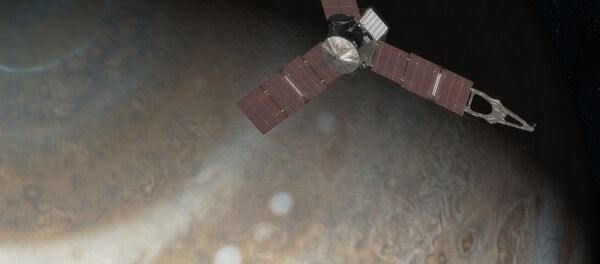 Sonda espacial Juno orbitando o planeta Júpiter - Sputnik Brasil