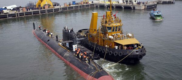 INS Kalvari, um dos seis submarinos Scorpene - Sputnik Brasil