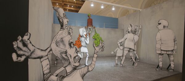 Criação de Paulo Ito para II Bienal de Arte de Rua em Moscou - Sputnik Brasil