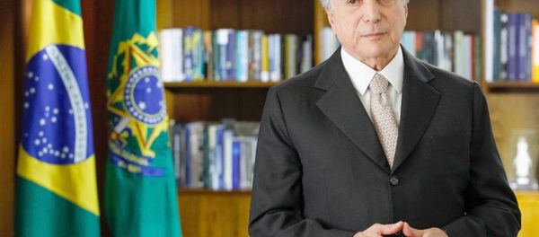 Michel Temer durante pronunciamento - Sputnik Brasil