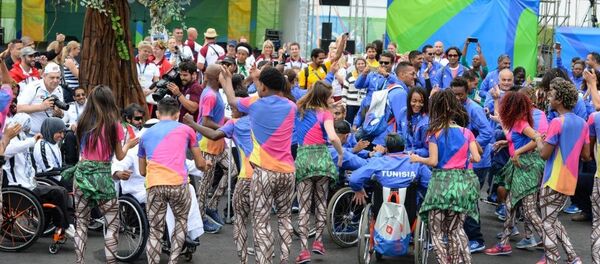 Atletas e artistas participam de cerimônia de boas-vindas na Vila Paralímpica - Sputnik Brasil