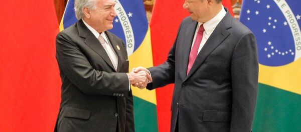 Michel Temer durante encontro com o presidente da República popular da China, Xi Jinping - Sputnik Brasil