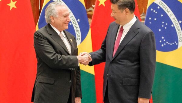 Michel Temer durante encontro com o presidente da República popular da China, Xi Jinping - Sputnik Brasil