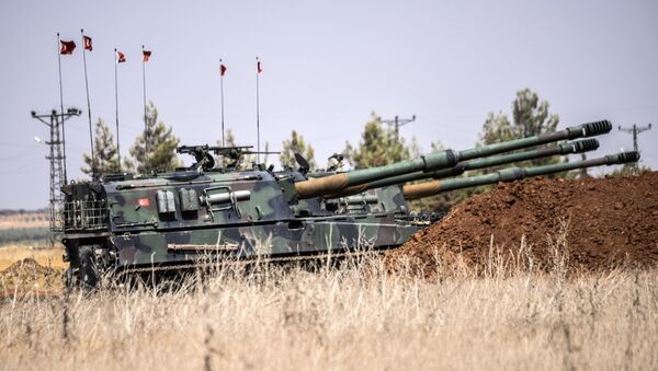 Tanque turco na fronteira com a Síria, 3 de setembro de 2016 - Sputnik Brasil