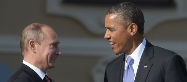 O presidente russo, Vladimir Putin, e o presidente Dos EUA, Barak Obama - Sputnik Brasil