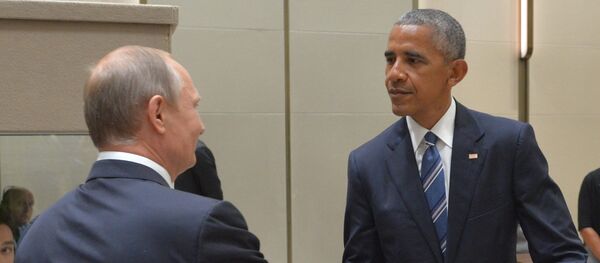 Presidentes de Rússia e Estados Unidos durante encontro na cúpula do G20 em Hangzhou - Sputnik Brasil