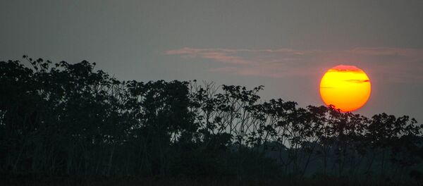 Um pôr do sol em Carauari, em 21 de agosto de 2015 - Sputnik Brasil