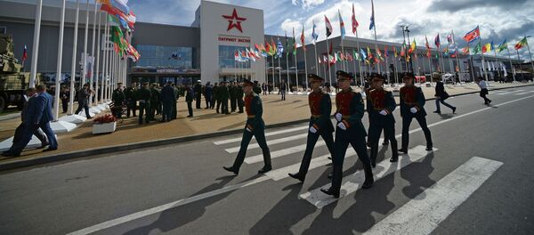 Perto de centro de exposição Patriot, onde se realiza o Fórum Internacional Técnico Militar EXÉRCITO 2016 - Sputnik Brasil