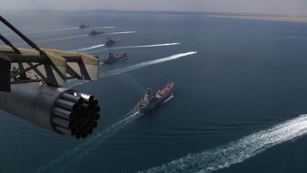 Frota do mar Negro e do mar Cáspio participando dos exercícios militares Kavkaz 2016 - Sputnik Brasil