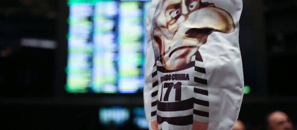 Sessão da Câmara para votação de processo contra Cunha - Sputnik Brasil