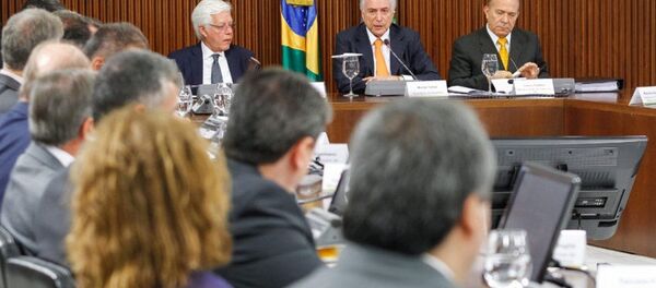 Presidente Michel Temer durante reunião do conselho do PPI Presidente Michel Temer durante reunião do conselho do PPI - Sputnik Brasil
