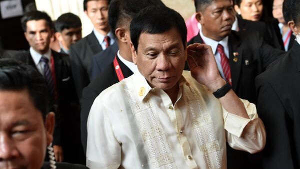Presidente filipino, Rodrigo Duterte na cúpula em Laos, 8 de setembro de 2016 - Sputnik Brasil