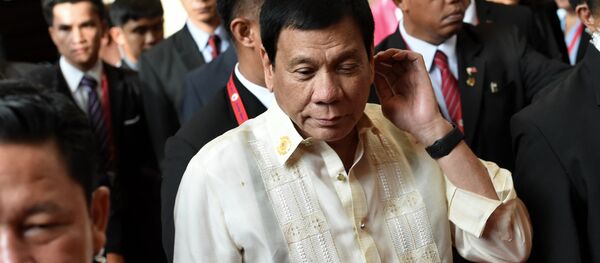Presidente filipino, Rodrigo Duterte na cúpula em Laos, 8 de setembro de 2016 - Sputnik Brasil