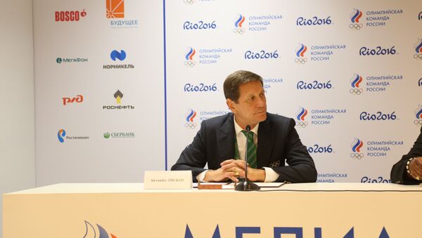 Chefe do Comitê Olímpico da Rússia, Alexander Zhukov, na Rio 2016 - Sputnik Brasil