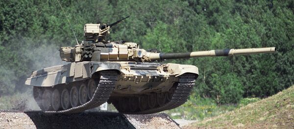 Tanque ruso T-90 armado - Sputnik Brasil