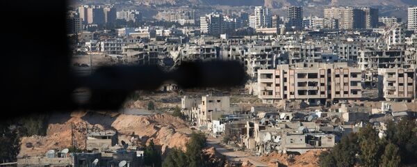 Um bairro de Damasco ocupado pela Frente al-Nusra Um bairro de Damasco ocupado pela Frente al-Nusra - Sputnik Brasil