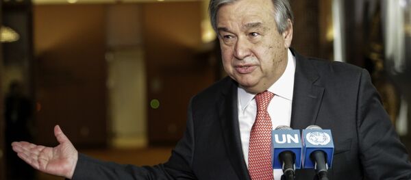 António Guterres falando sobre a eleição de novo secretário-geral da ONU - Sputnik Brasil