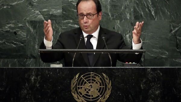 Presidente da França, François Hollande, discursa na 71ª Assembleia Geral da ONU - Sputnik Brasil
