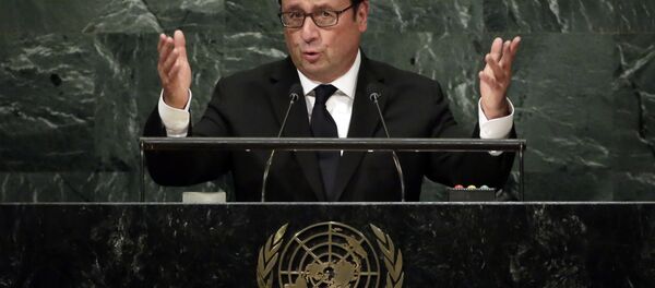 Presidente da França, François Hollande, discursa na 71ª Assembleia Geral da ONU - Sputnik Brasil
