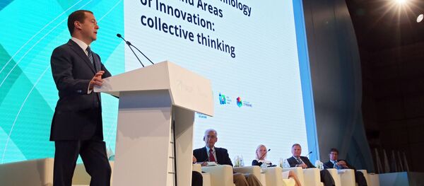 Dmitry Medvedev na cerimônia de abertura da 33a Conferência Global da Associação Internacional de Parques Tecnológicos e Áreas de Inovação IASP 2016 - Sputnik Brasil