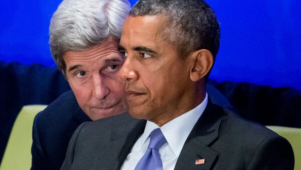 Chanceler John Kerry fala com presidente dos EUA Barack Obama - Sputnik Brasil