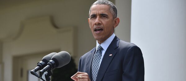 Presidente dos EUA Barack Obama faz declaração na Casa Branca após alcançar acordo sobre programa nuclear iraniano, em 2 de abril, 2015. - Sputnik Brasil