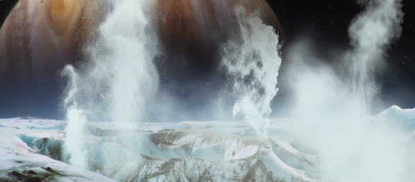 As fotos gêiseres com água na lua Europa de Júpiter - Sputnik Brasil