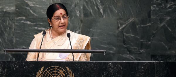 Sushma Swaraj, ministra das Relações Exteriores da Índia - Sputnik Brasil