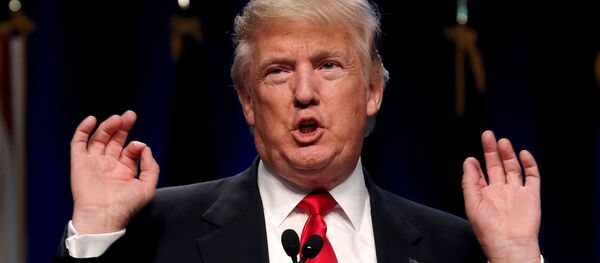 Candidato presidencial republicano Donald Trump fala na Associação da Guarda Nacional dos Estados Unidos em Baltimore, Maryland, em 12 de setembro de 2016. - Sputnik Brasil