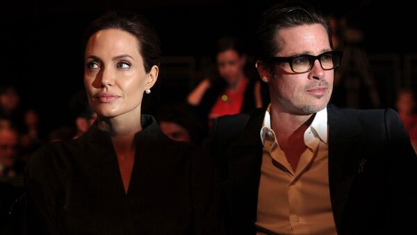 Os atores de Hollywood, Brad Pitt e Angelina Jolie. Foto de arquivo. Junho, 13, 2014 - Sputnik Brasil
