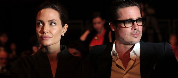 Os atores de Hollywood, Brad Pitt e Angelina Jolie. Foto de arquivo. Junho, 13, 2014 - Sputnik Brasil