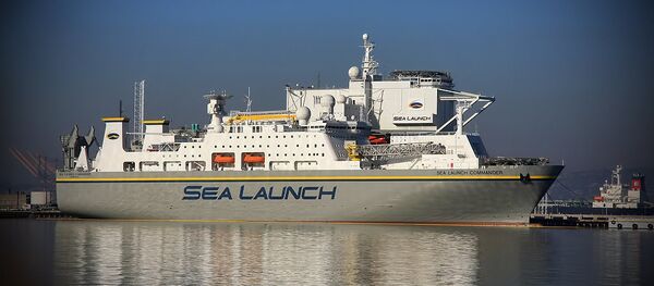 Navio Sea Launch Commander destinado para lançamentos espaciais, do consórcio internacional Sea Launch - Sputnik Brasil