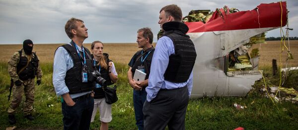 Buscas no local da queda do avião Boeing do voo MH17 Buscas no local da queda do avião Boeing do voo MH17 - Sputnik Brasil