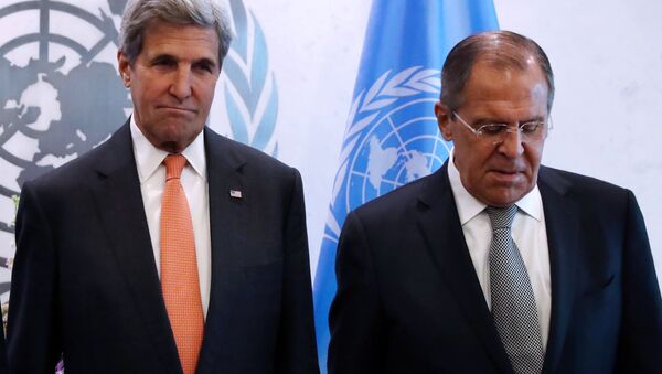 Secretário de Estado, John Kerry, e o ministro das Relações Exteriores da Rússia, Sergei Lavrov - Sputnik Brasil