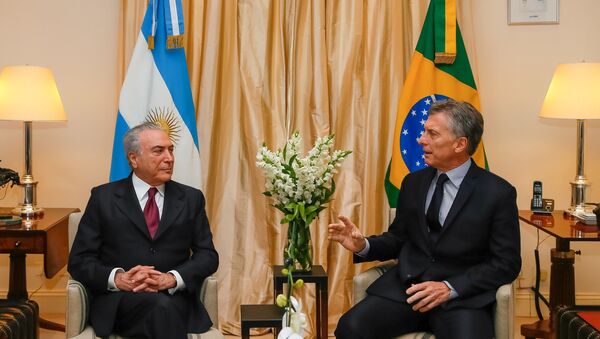 Temer e Macri vão se encontrar no dia 7 de fevereiro - Sputnik Brasil