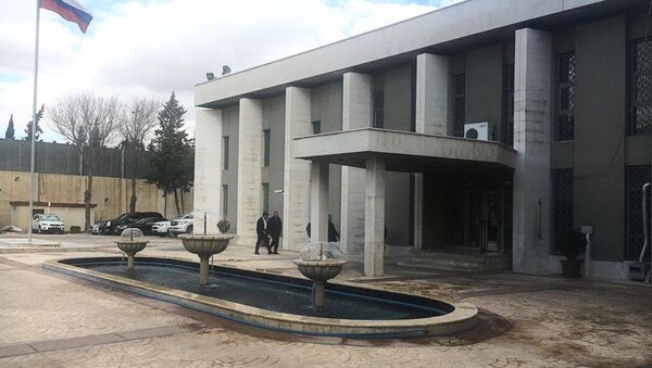Edifício da embaixada russa em Damasco, Síria (foto de arquivo) - Sputnik Brasil