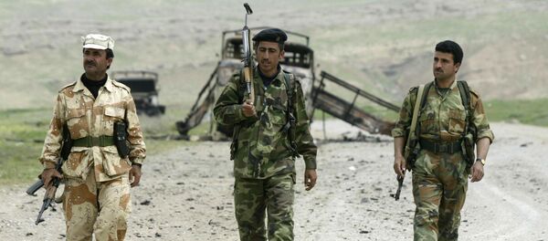 Combatentes de Peshmerga, forças  do Curdistão iraquiano (foto de arquivo) - Sputnik Brasil