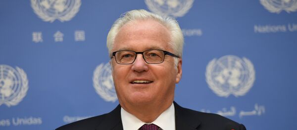 Representante permanente da Rússia na ONU Vitaly Churkin (foto de arquivo) - Sputnik Brasil