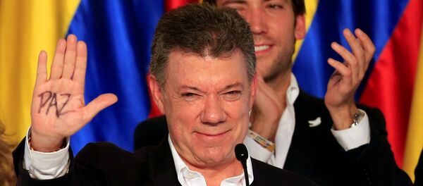 Presidente da Colômbia, Juan Manuel Santos recebe o Prêmio Nobel da Paz 2016 - Sputnik Brasil