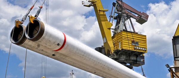 Construção do gasoduto Corrente Turca - Sputnik Brasil