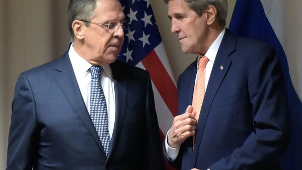 Russian Foreign Affairs' Minister Sergei Lavrov's meeting with U.S. Secretary of State John Kerry - Sputnik Brasil